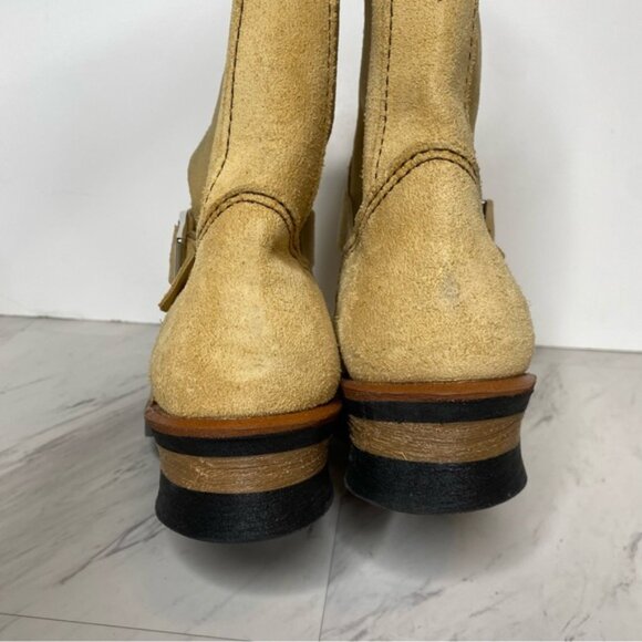 Red Wing Tan Suede Engineer Boot 10 - Picture 5 of 16